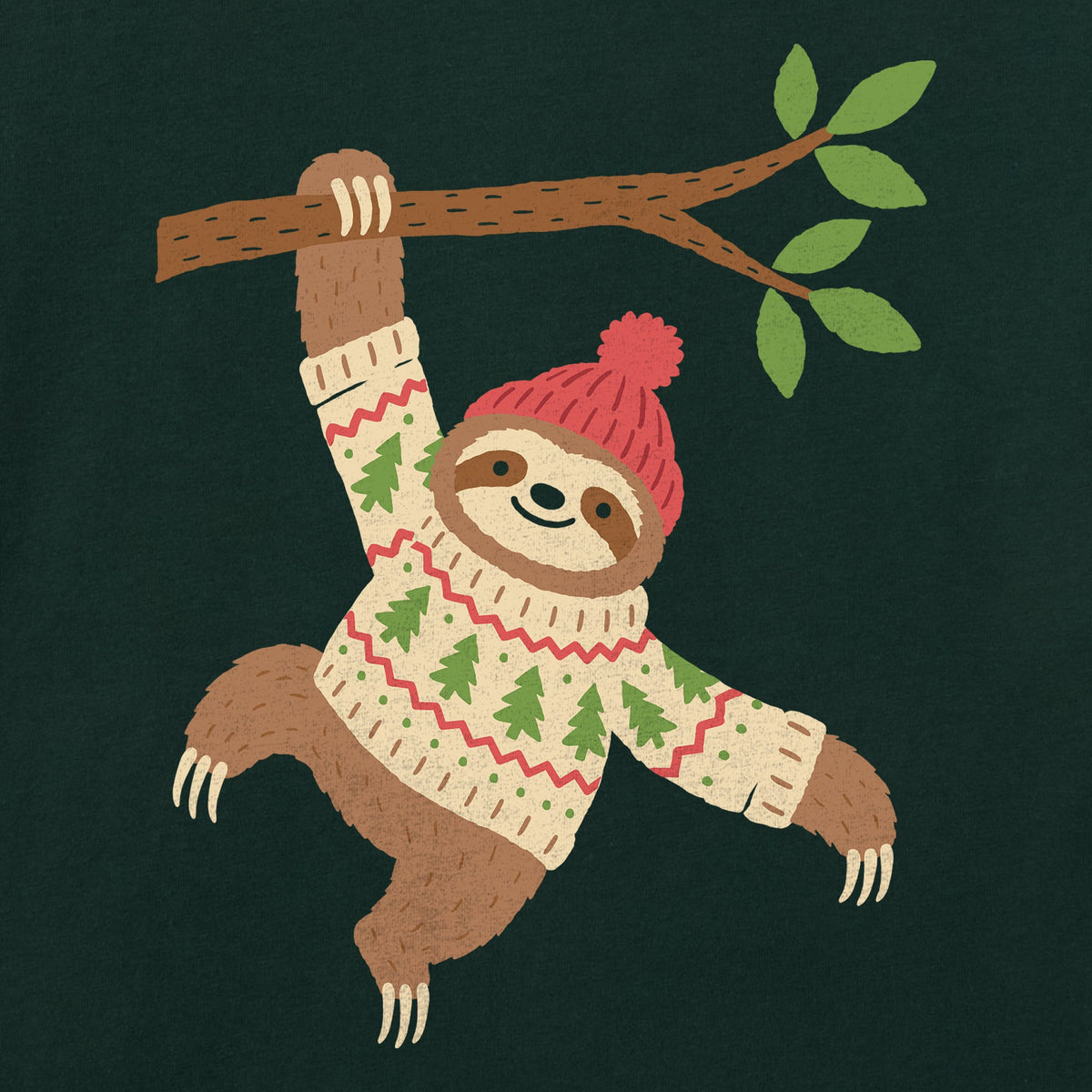 Women's Cozy Sloth Short Sleeve Crusher Boxy Tee