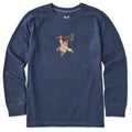 Kids Cozy Sloth Long Sleeve Crusher Tee