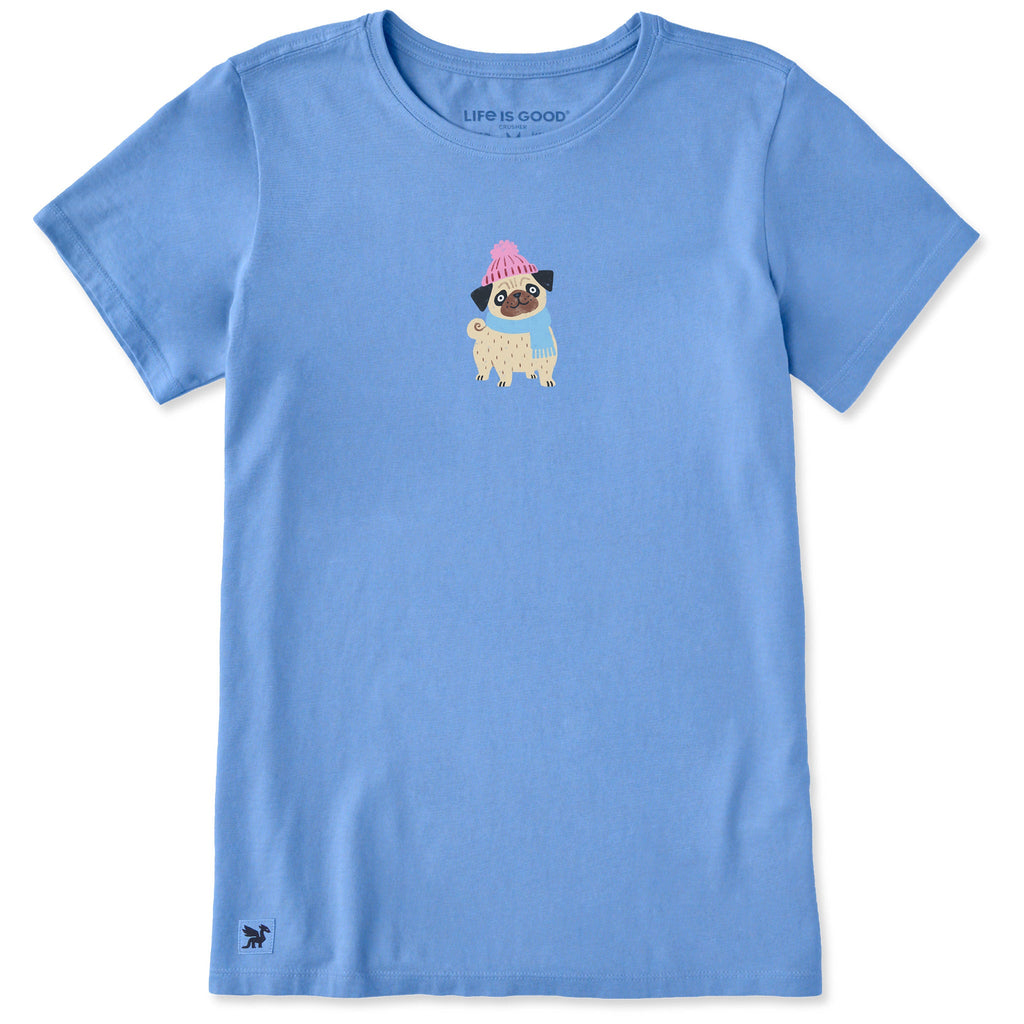 Women's Cozy Pug Short Sleeve Crusher Tee