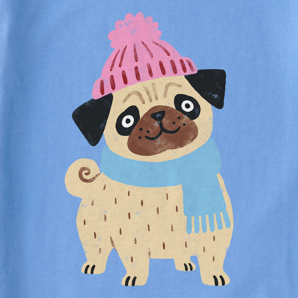 Women's Cozy Pug Short Sleeve Crusher Tee
