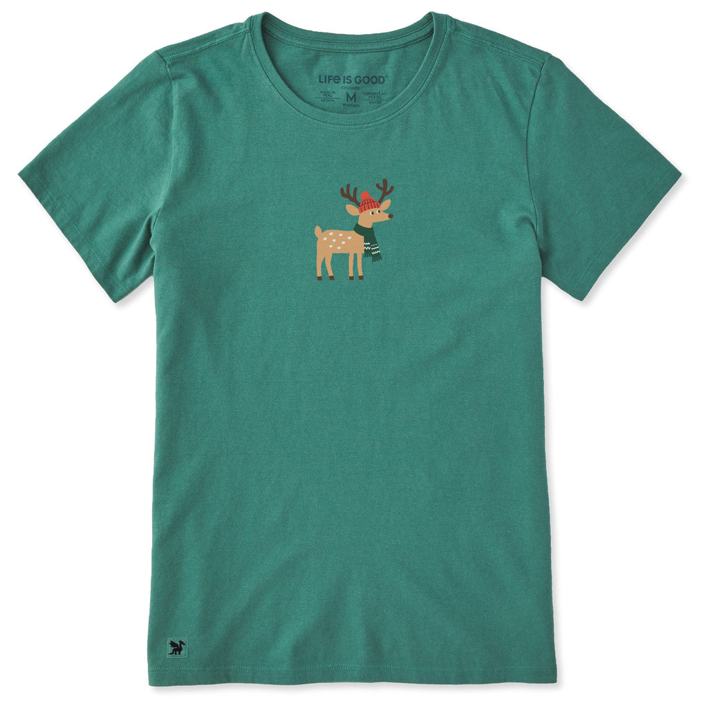 Women's Cozy Deer Short Sleeve Crusher Tee