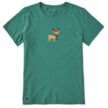 Women's Cozy Deer Short Sleeve Crusher Tee