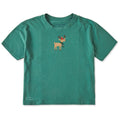 Women's Cozy Deer Short Sleeve Crusher Boxy Tee