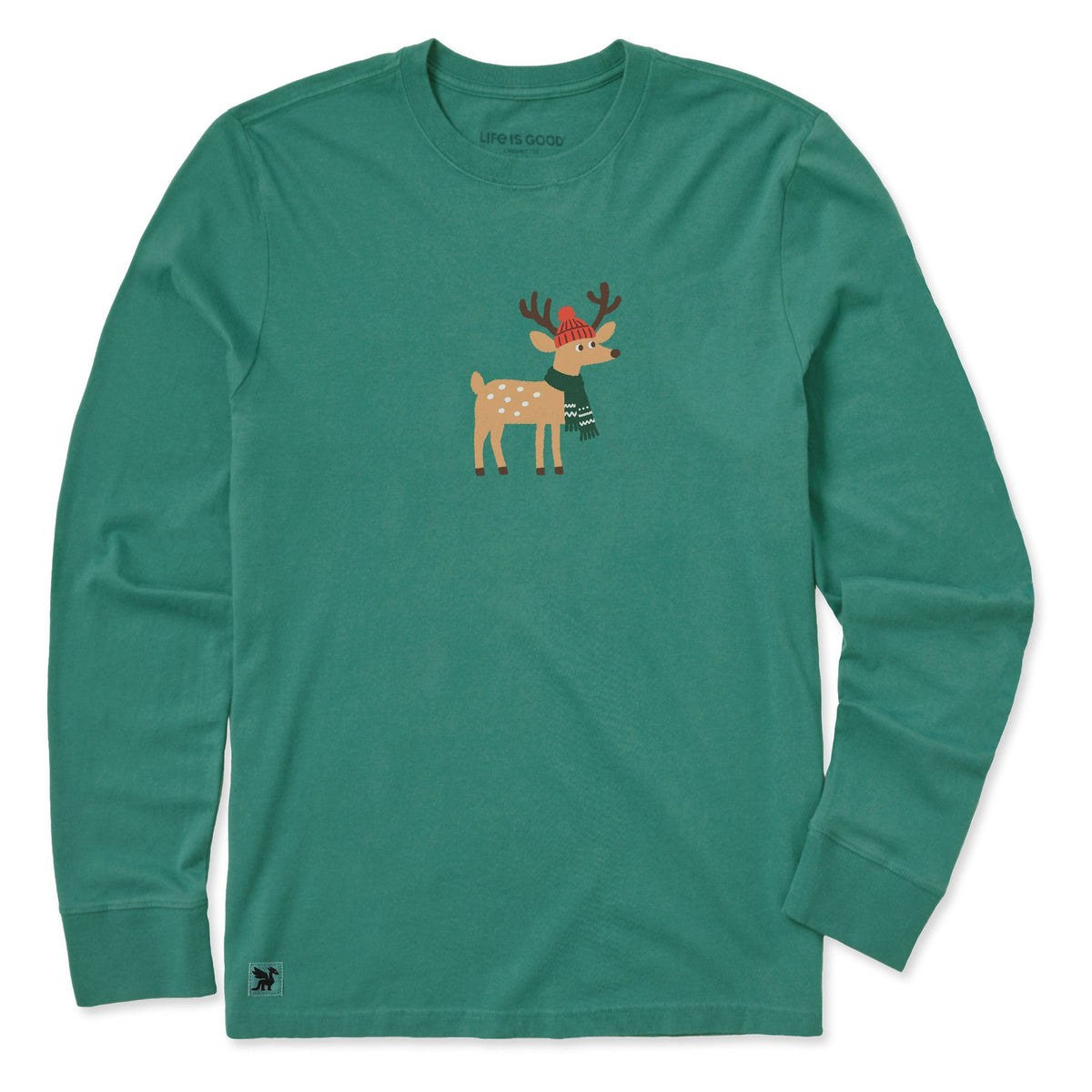 Kids Cozy Deer Long Sleeve Crusher Tee