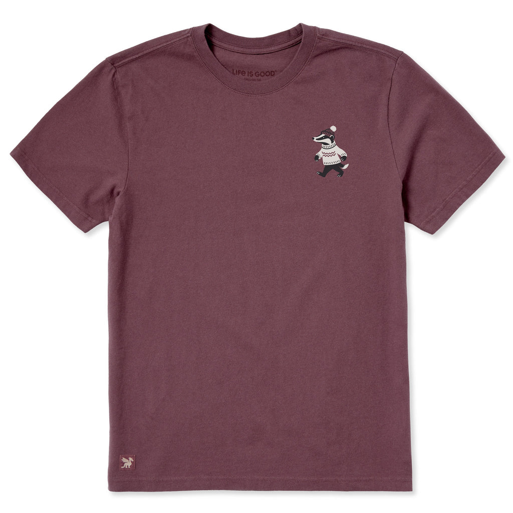 Men's Cozy Badger Long Sleeve Crusher Tee
