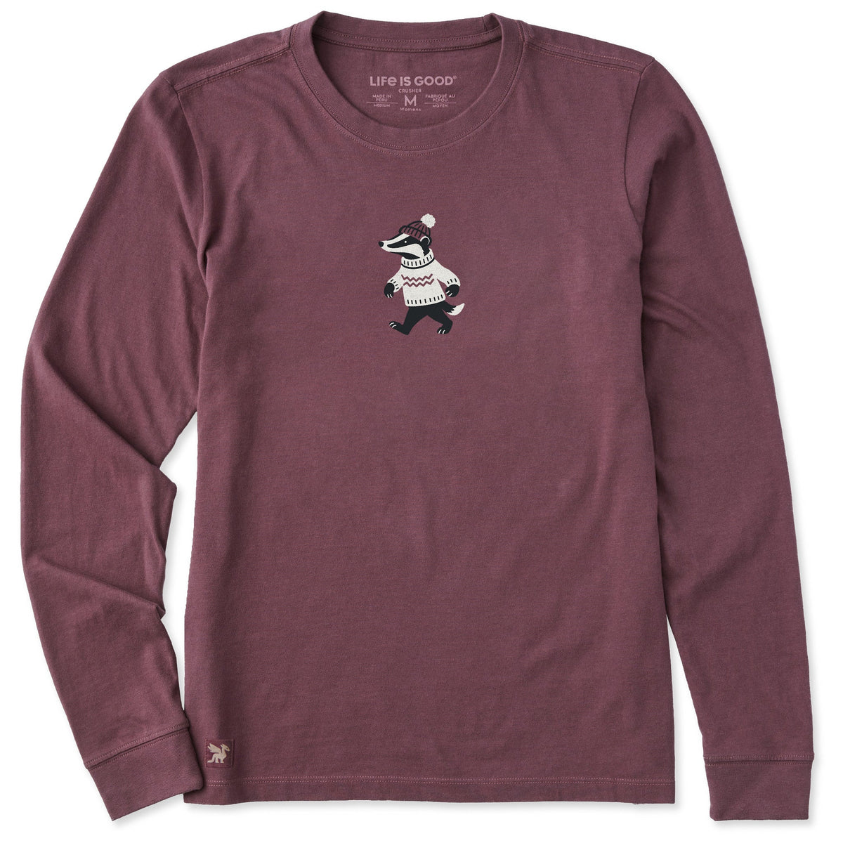 Women's Cozy Badger Long Sleeve Crusher Tee