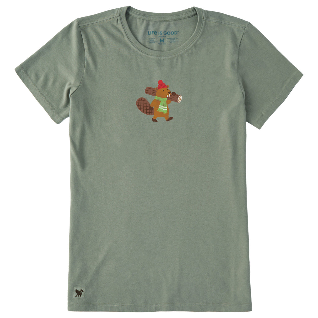 Women's Cozy Beaver Short Sleeve Crusher Tee
