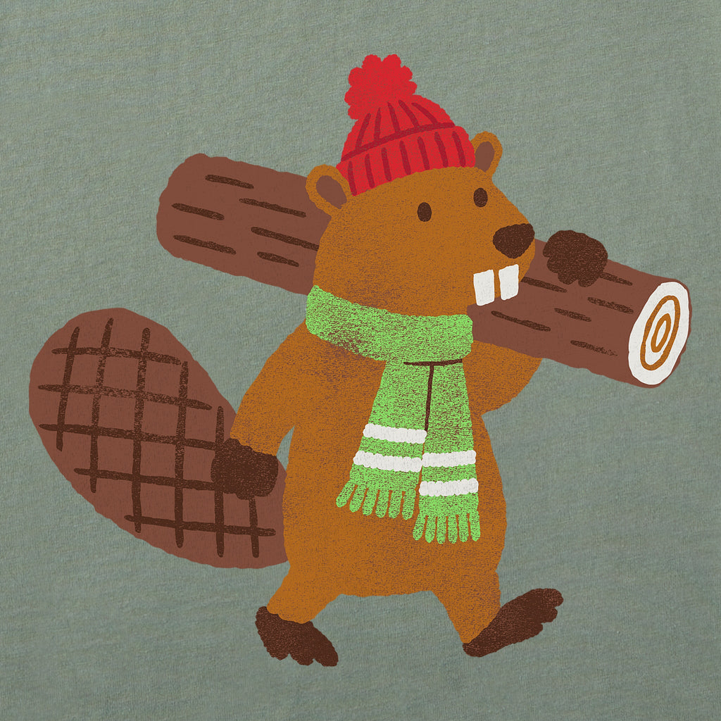 Women's Cozy Beaver Short Sleeve Crusher Boxy Tee