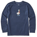 Kids Cozy Goose Long Sleeve Crusher Tee