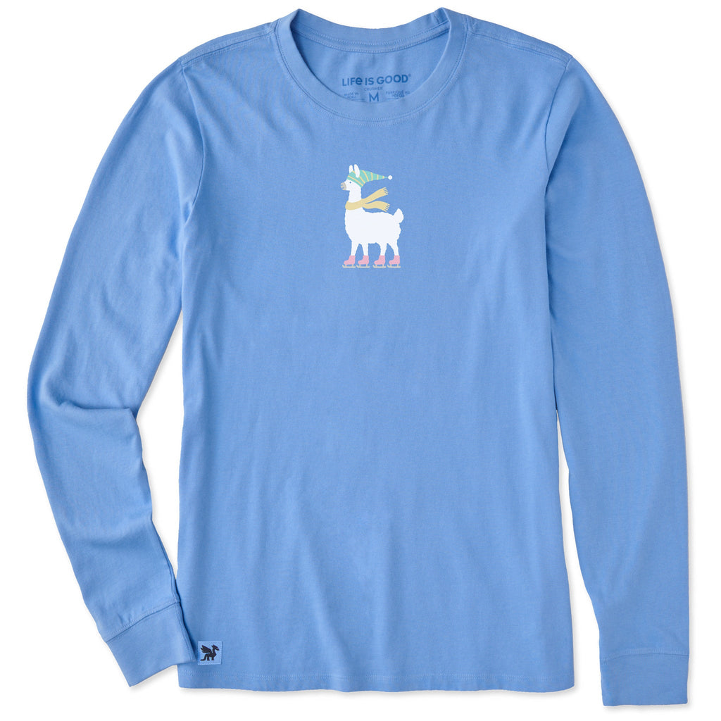 Women's Cozy Llama Long Sleeve Crusher Tee