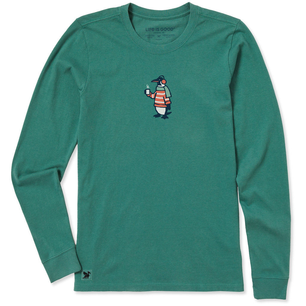 Women's Cozy Penguin Long Sleeve Crusher Tee