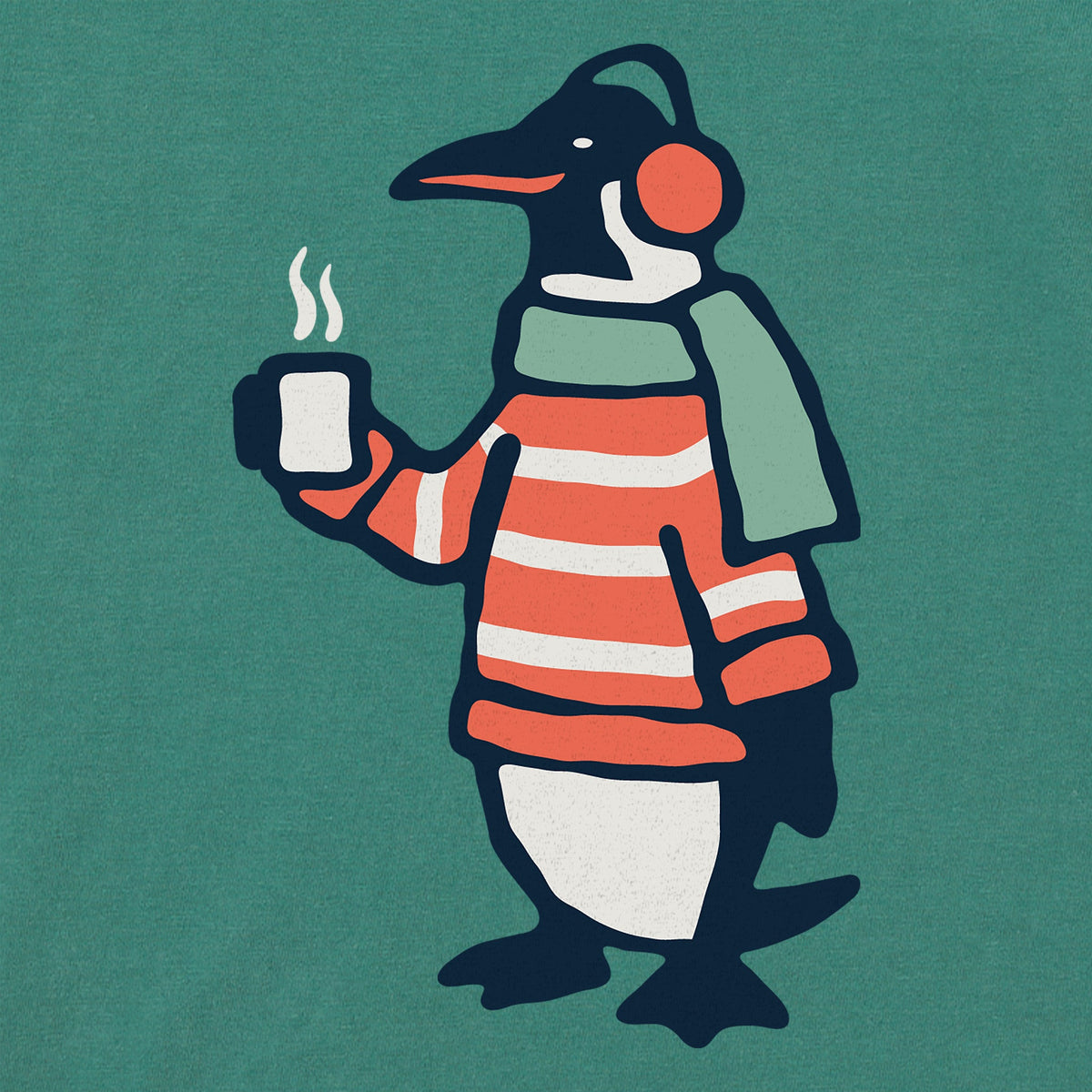 Women's Cozy Penguin Long Sleeve Crusher Tee