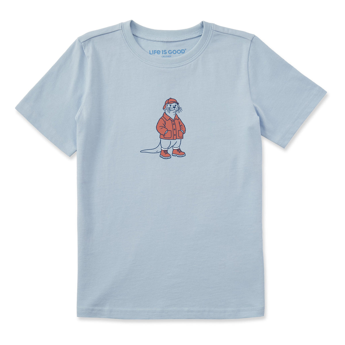 Kids Cozy Otter Short Sleeve Crusher Tee