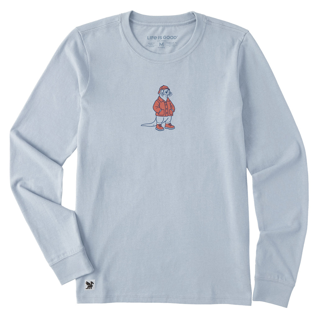 Women's Cozy Otter Long Sleeve Crusher Tee