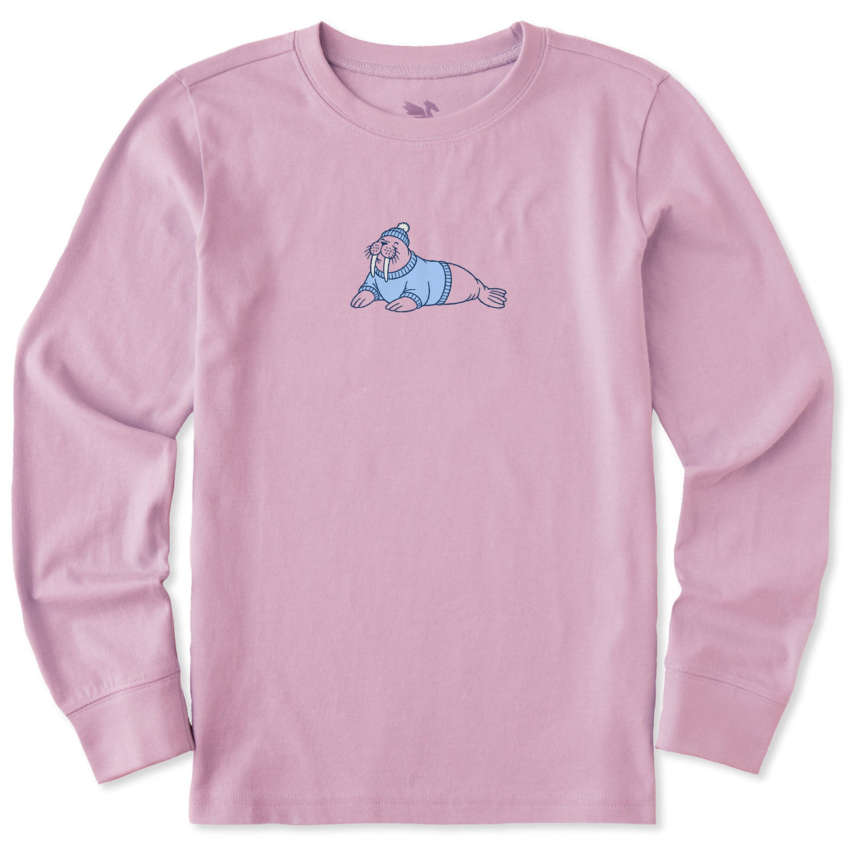 Kids Cozy Walrus Long Sleeve Crusher Tee