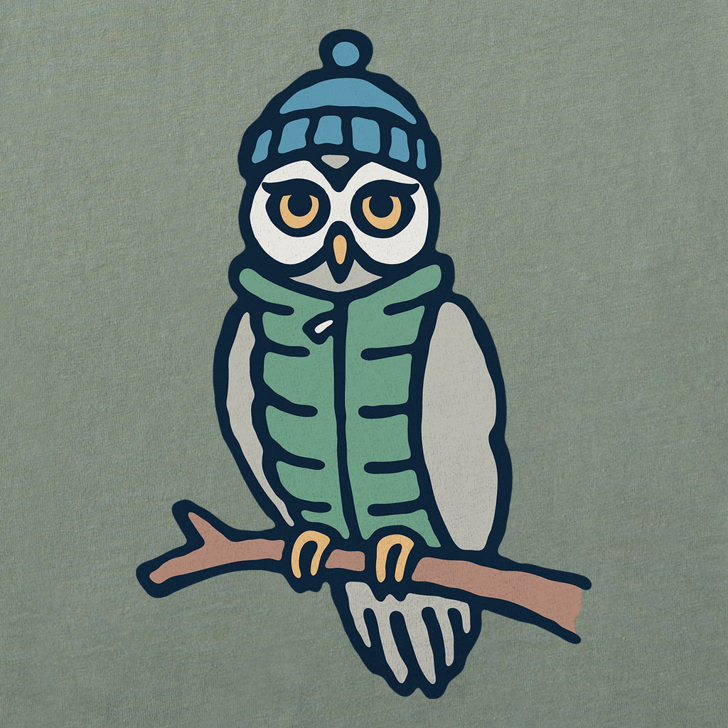 Women's Cozy Owl Long Sleeve Crusher Tee