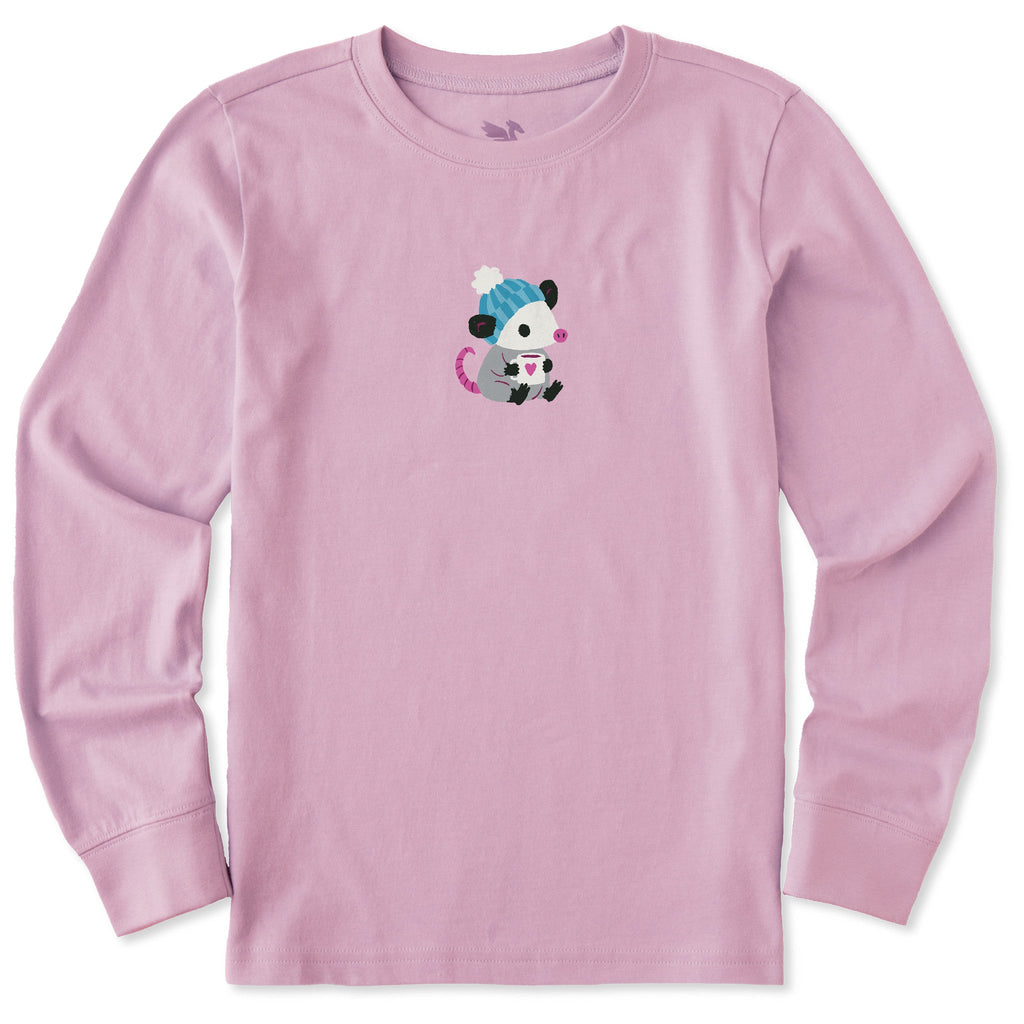 Kids Cozy Possum Long Sleeve Crusher Tee