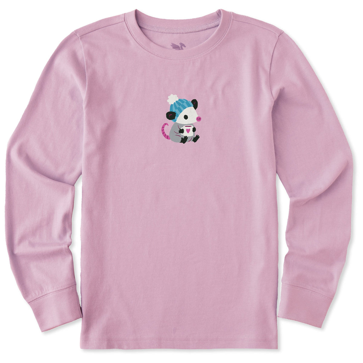 Kids Cozy Possum Long Sleeve Crusher Tee