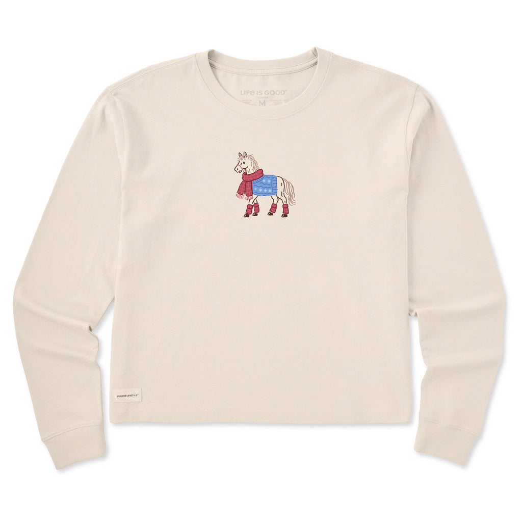 Women's Cozy Pony Long Sleeve Crusher Boxy Tee product image 1