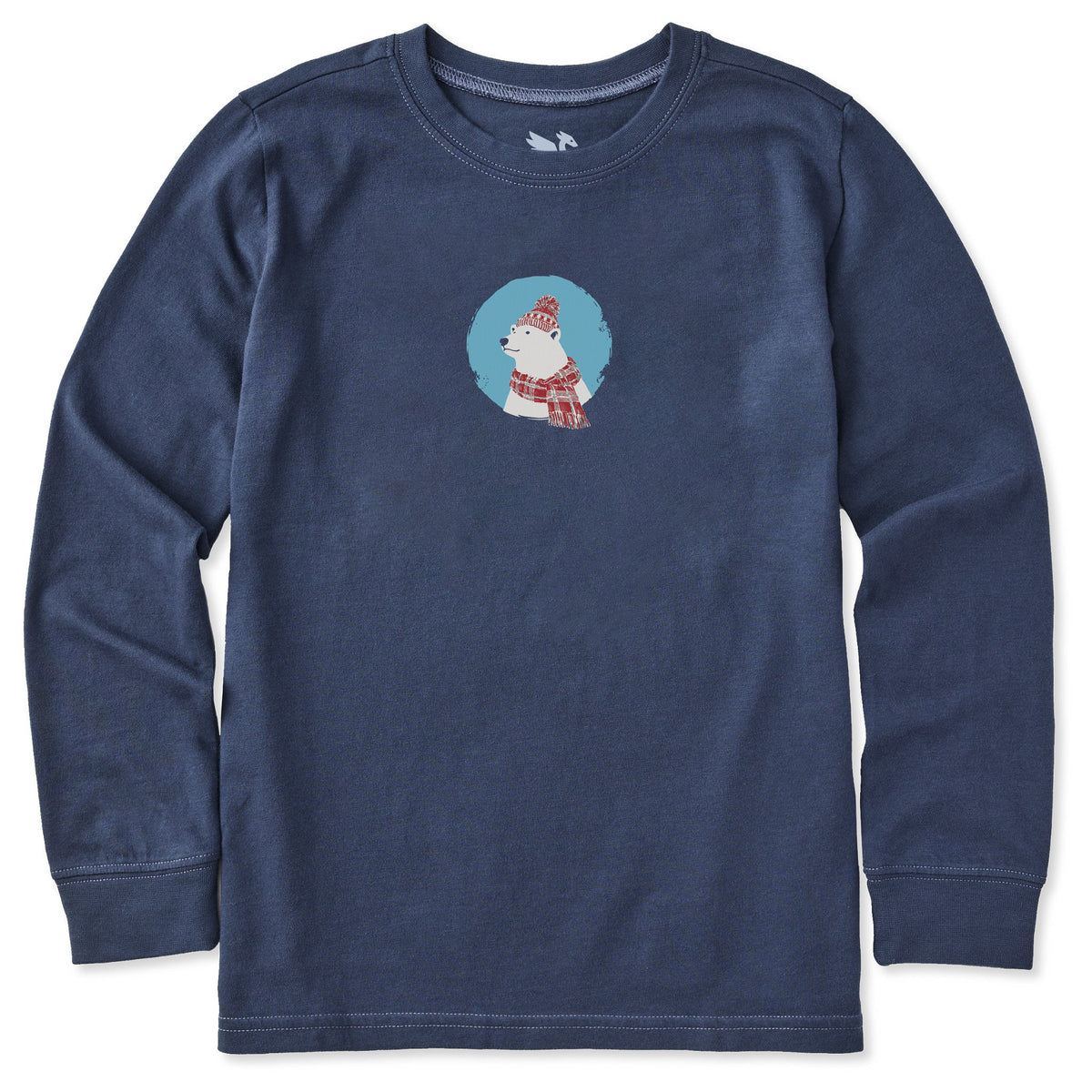 Kids Cozy Polar Bear Long Sleeve Crusher Tee