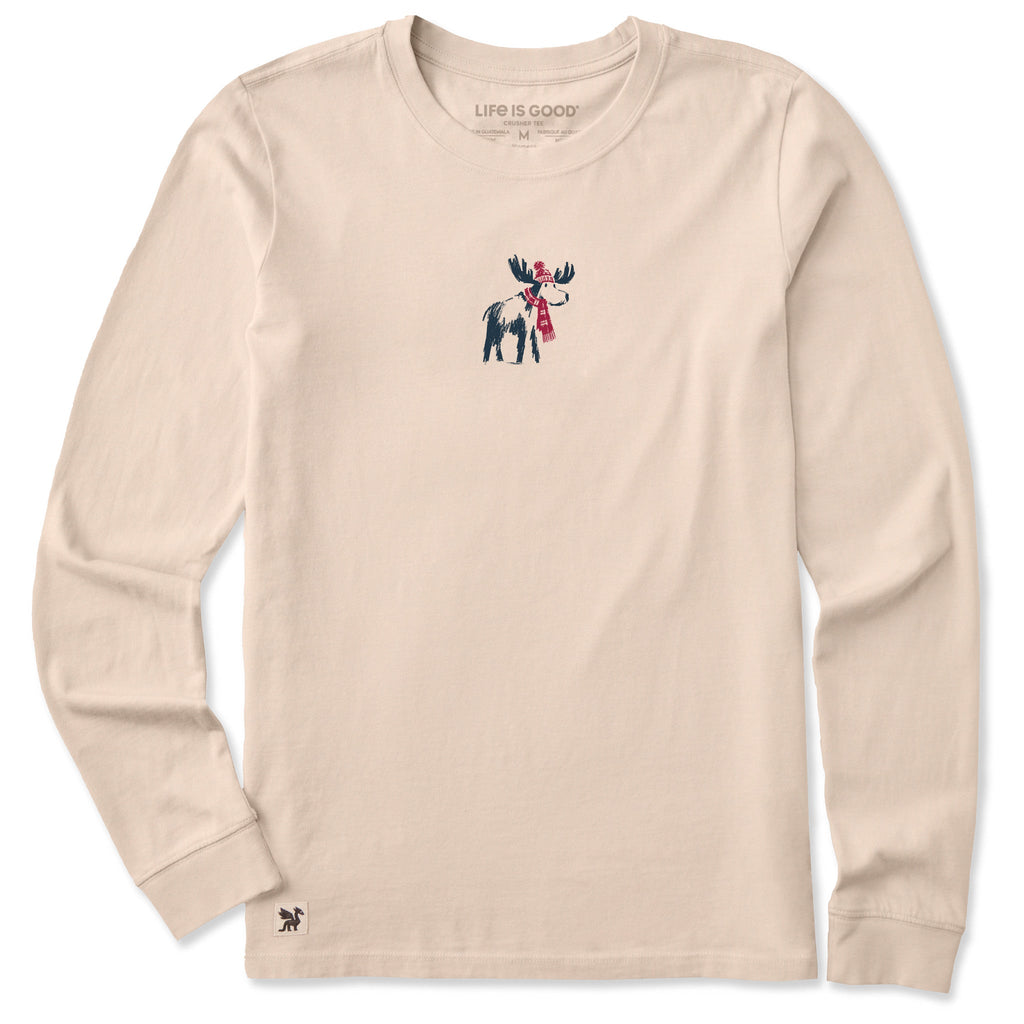 Women's Cozy Moose Long Sleeve Crusher Tee