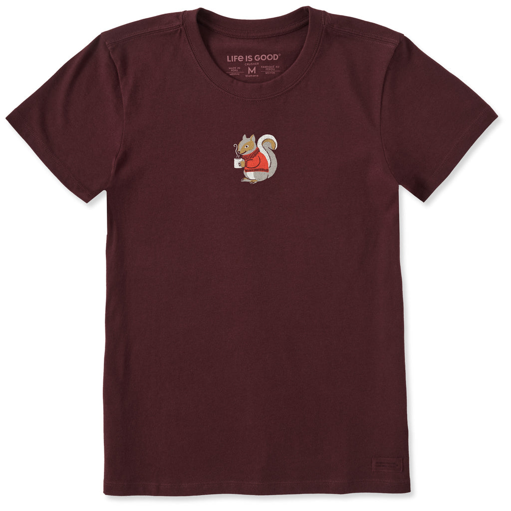 Women's Cozy Squirrel Short Sleeve Crusher Tee