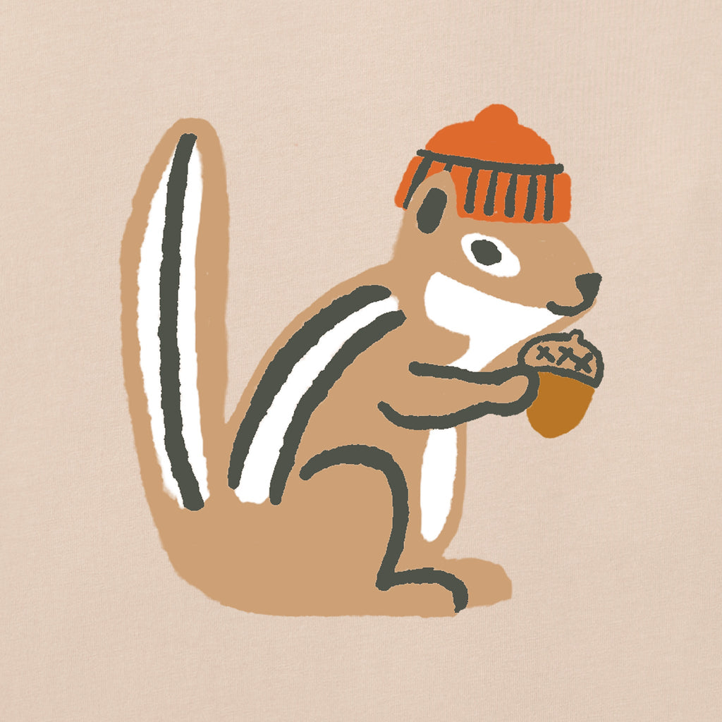 Men's Cozy Chipmunk Mens Short Sleeve Oversized Crusher Tee