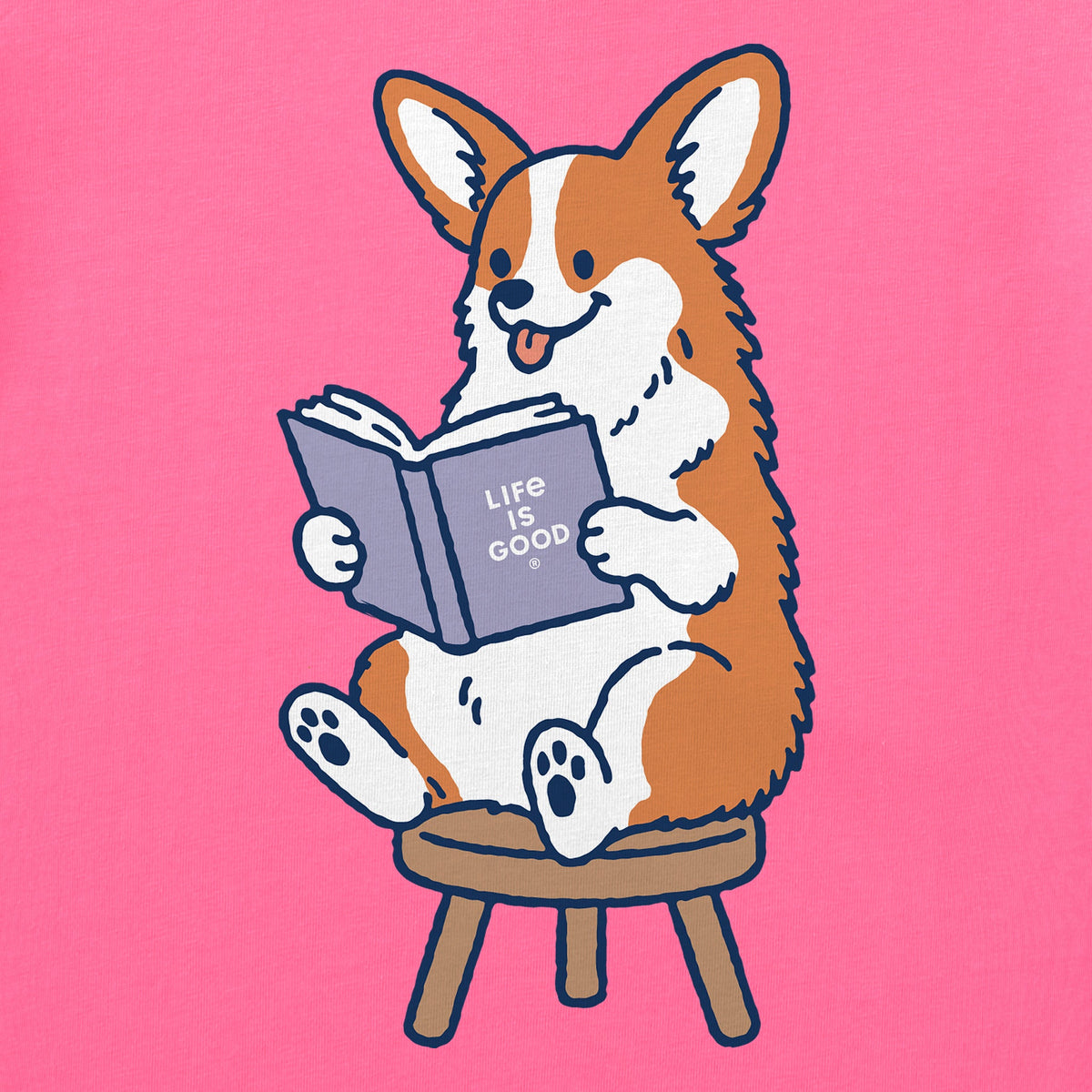 Women's Corgi Reading Short Sleeve Crusher Boxy Tee product image 2
