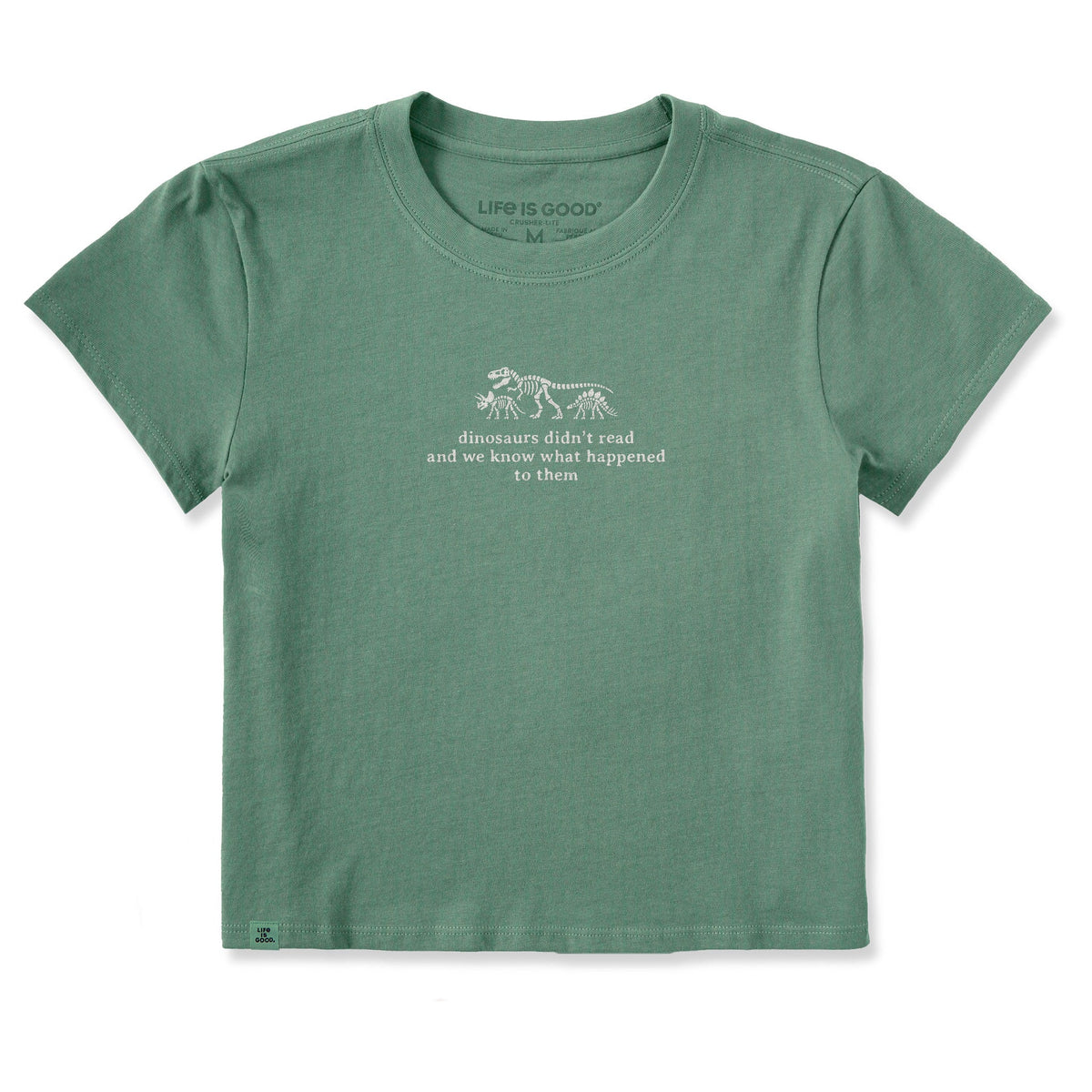 Women's Dinosaurs Didn't Read Crusher-LITE Shrunken Tee product image 1