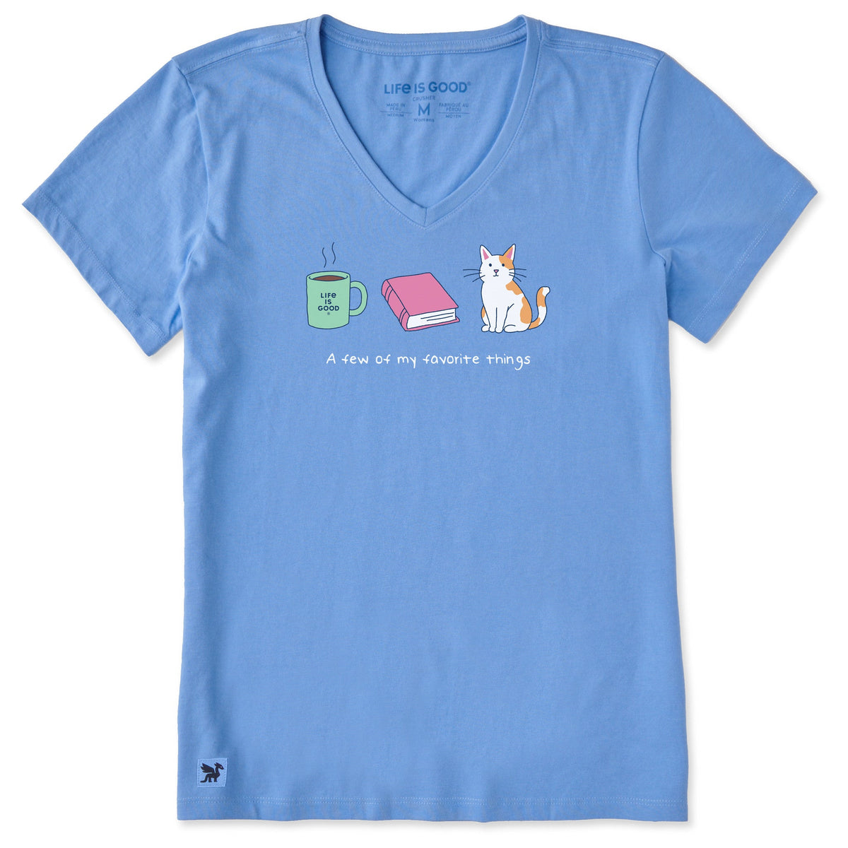 Women's A Few of My Favorite Reading Things Short Sleeve Crusher Vee