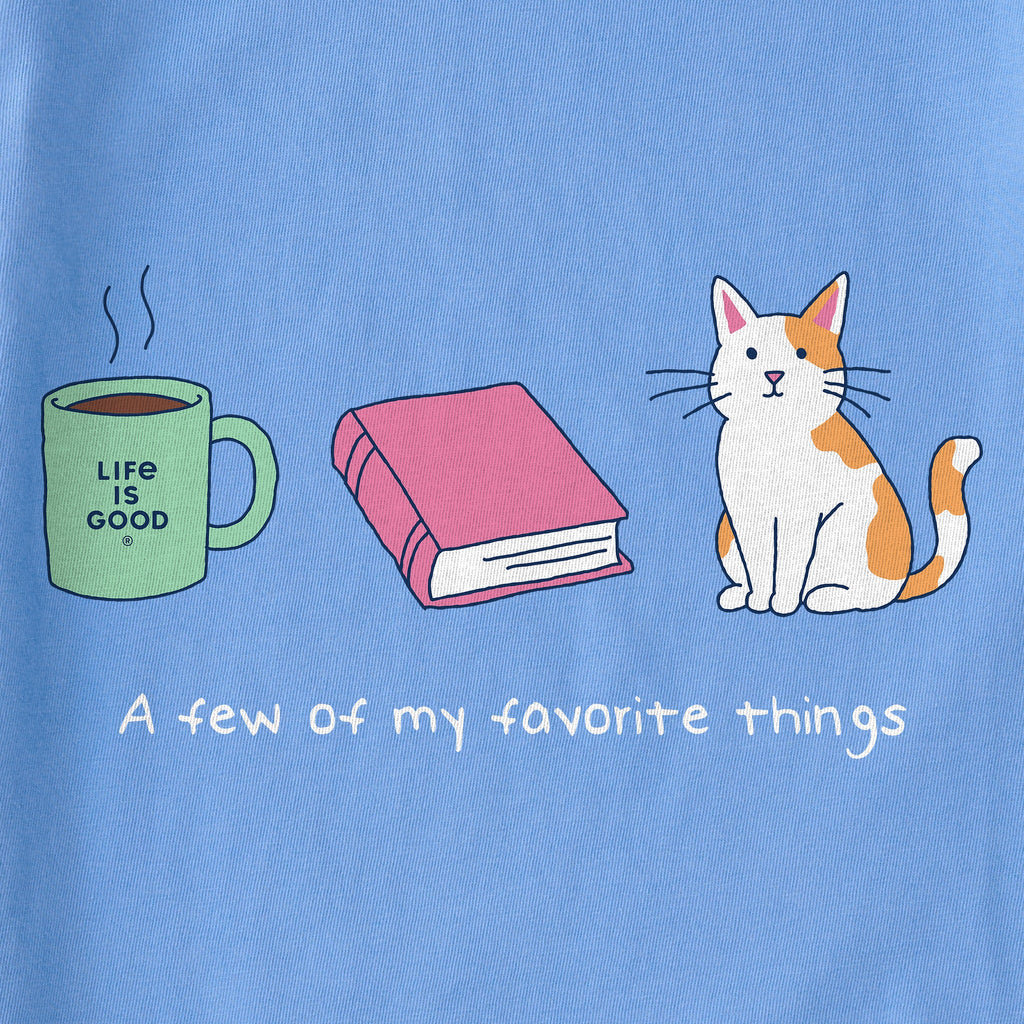Women's A Few of My Favorite Reading Things Short Sleeve Crusher Vee