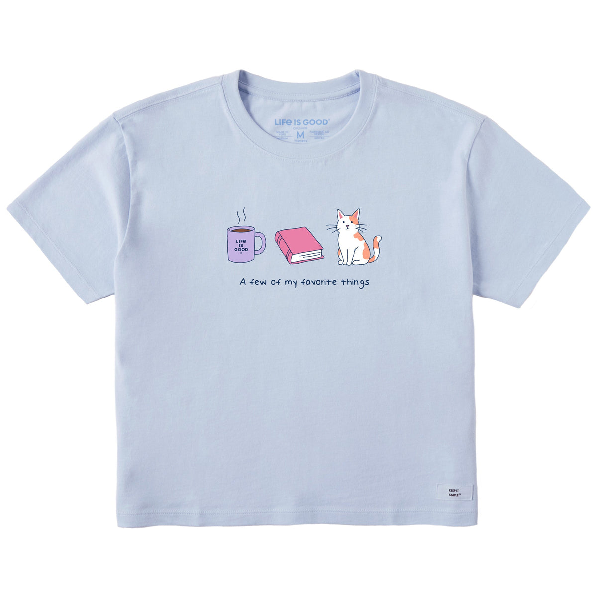 Women's A Few of My Favorite Reading Things Short Sleeve Crusher Boxy Tee