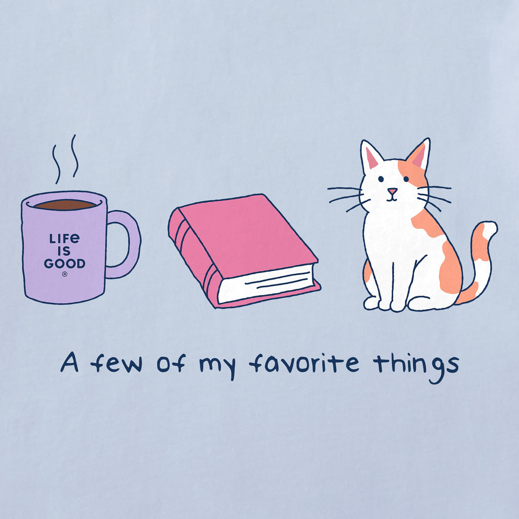 Women's A Few of My Favorite Reading Things Short Sleeve Crusher Boxy Tee