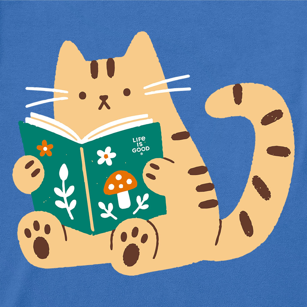 Kids Cat Reading Short Sleeve Crusher Tee product image 2