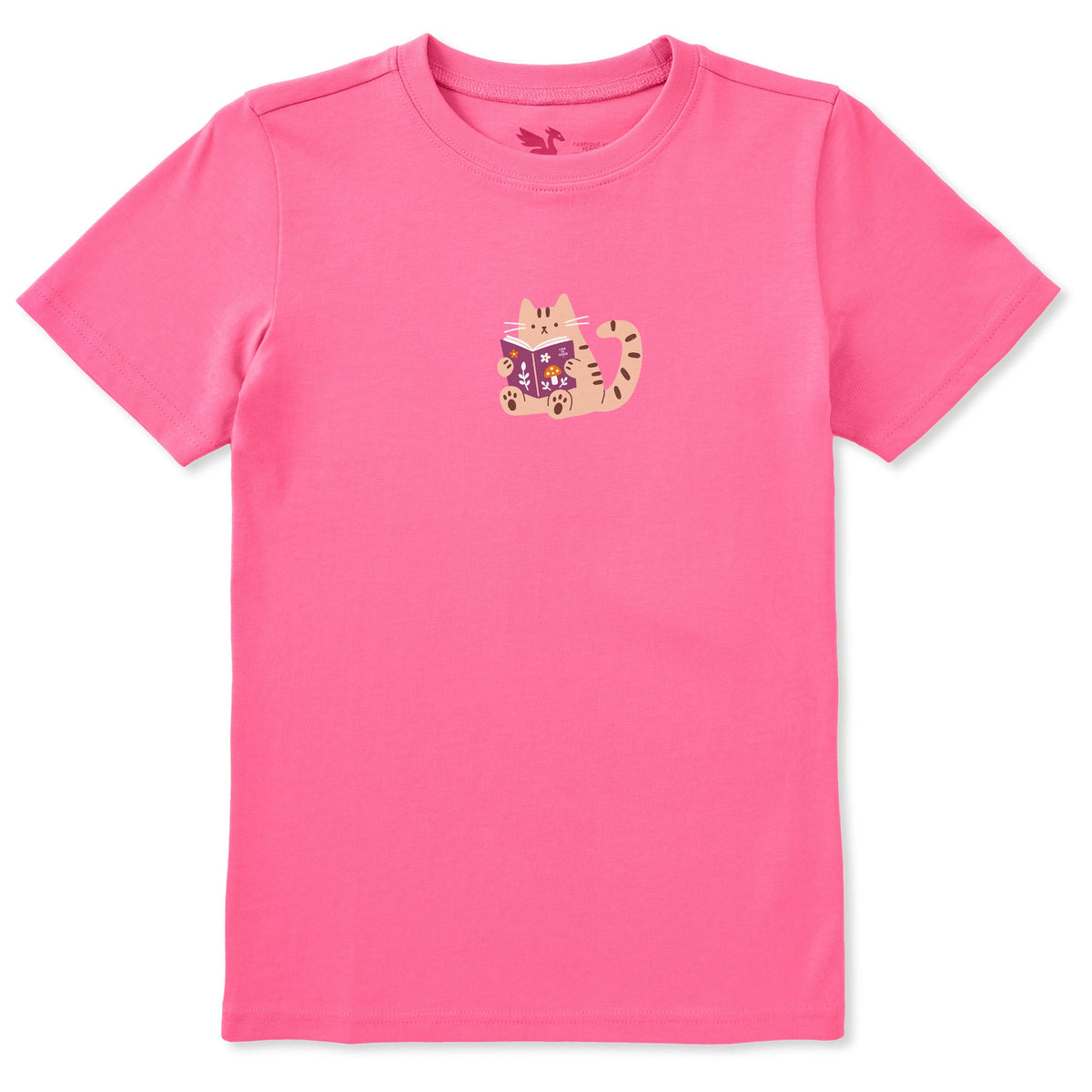 Kids Cat Reading Short Sleeve Crusher Tee product image 3
