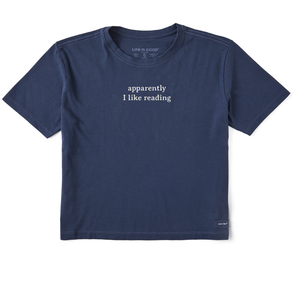 Women's Apparently I Like Reading Short Sleeve Crusher Boxy product image 1